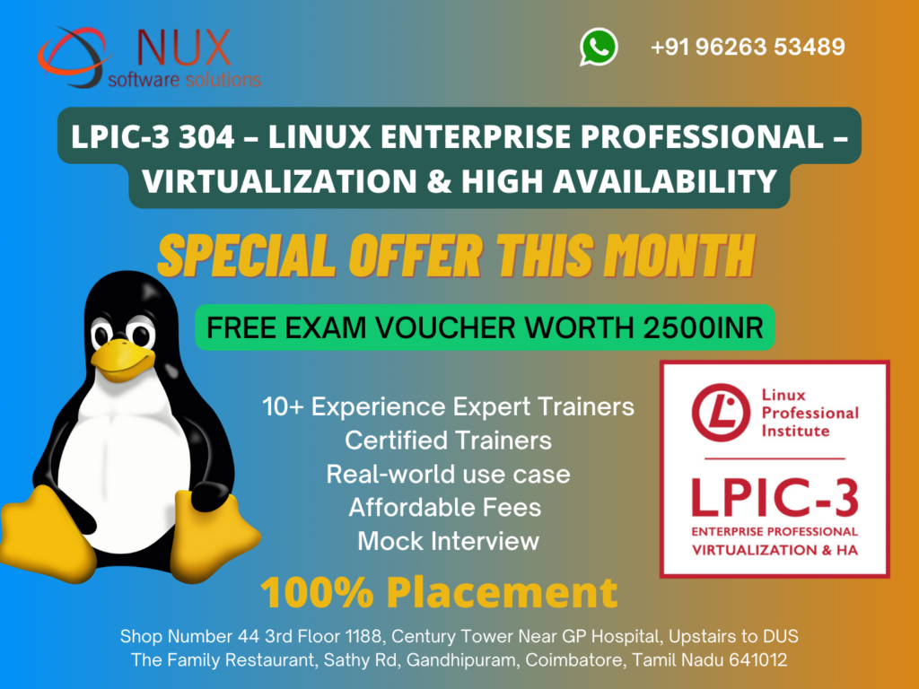 LPIC-3 304 – Linux Enterprise Professional – Virtualization & High Availability