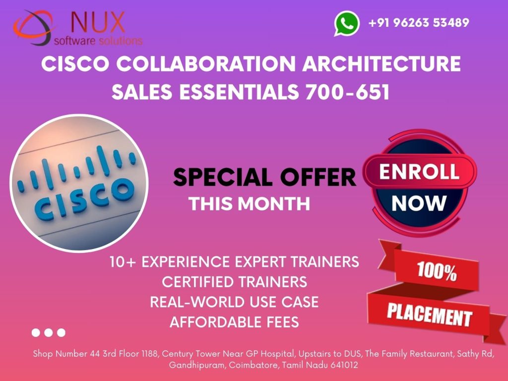 Cisco Collaboration Architecture Sales Essential (CCASE-700-651)