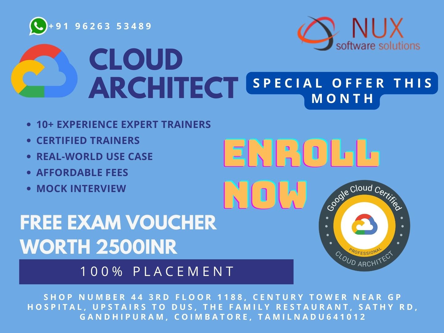 Google Architect Training and Certification in Coimbatore