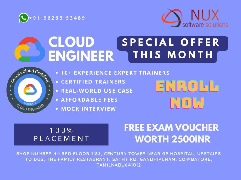 Google Cloud Engineer Training and Certification in Coimbatore