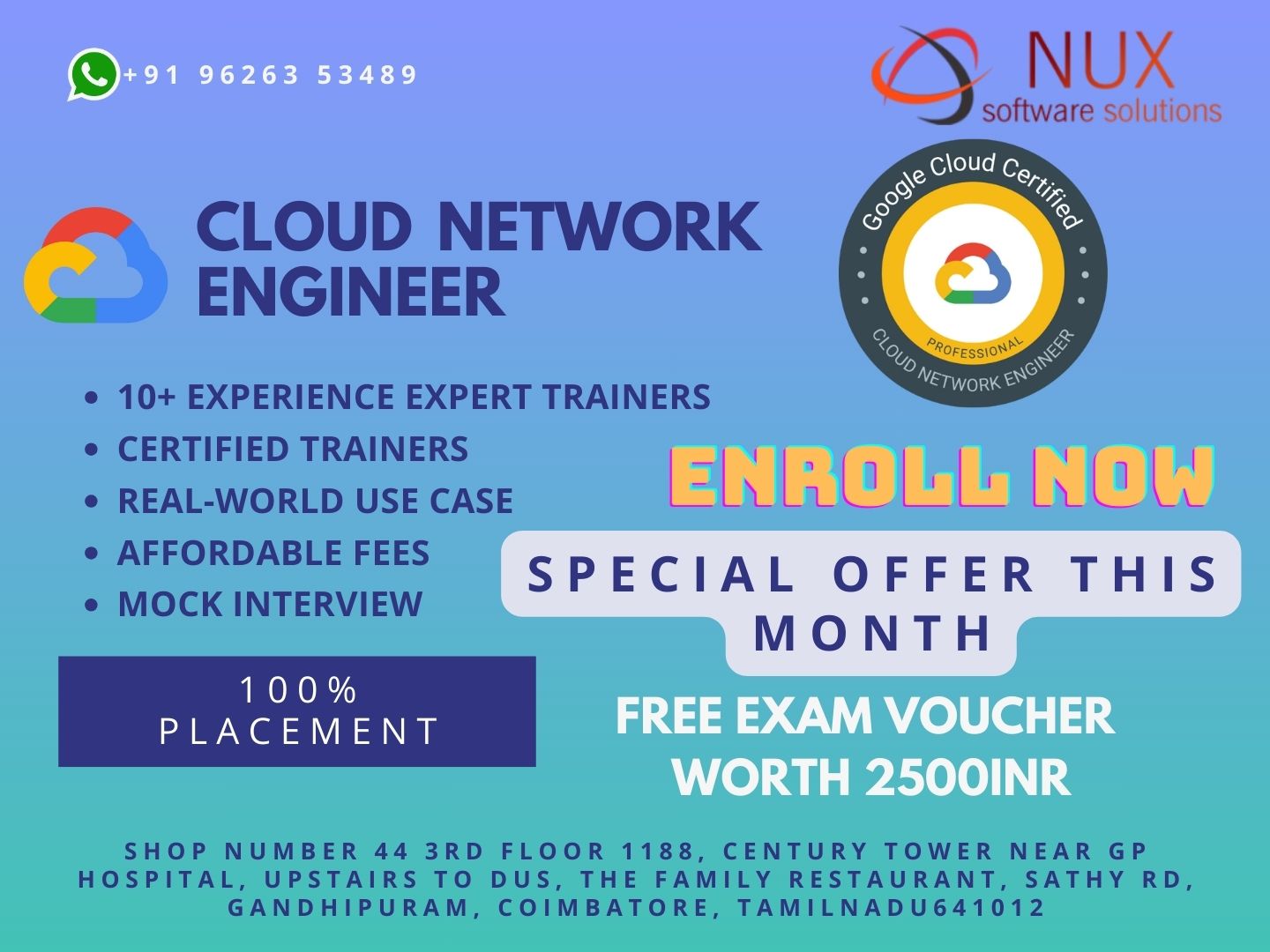 Cloud Network Engineer Training and Certification in Coimbatore