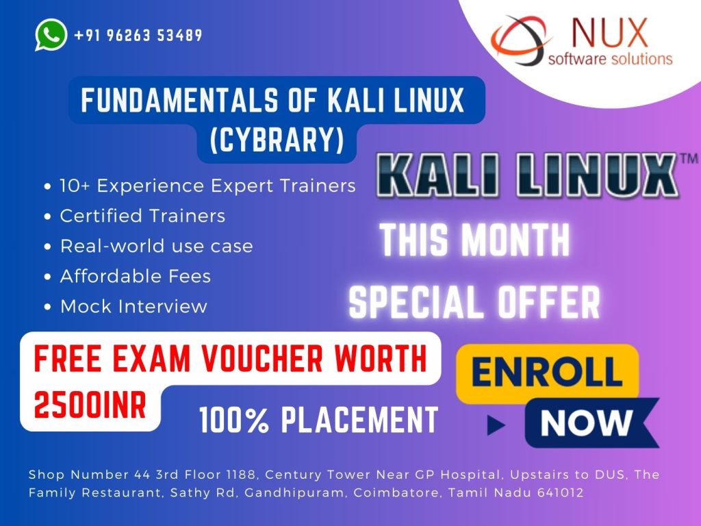 Fundamentals of Kali Linux (Cybrary) Training and Certification in Coimbatore