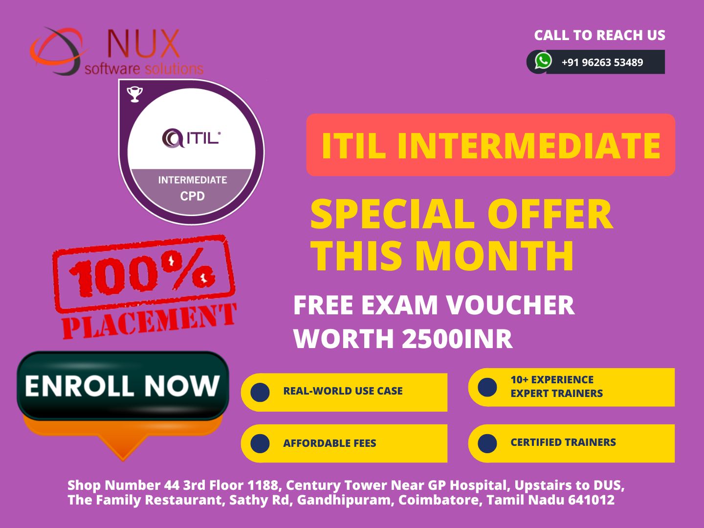 ITIL Intermediate Training and Certification in Coimbatore