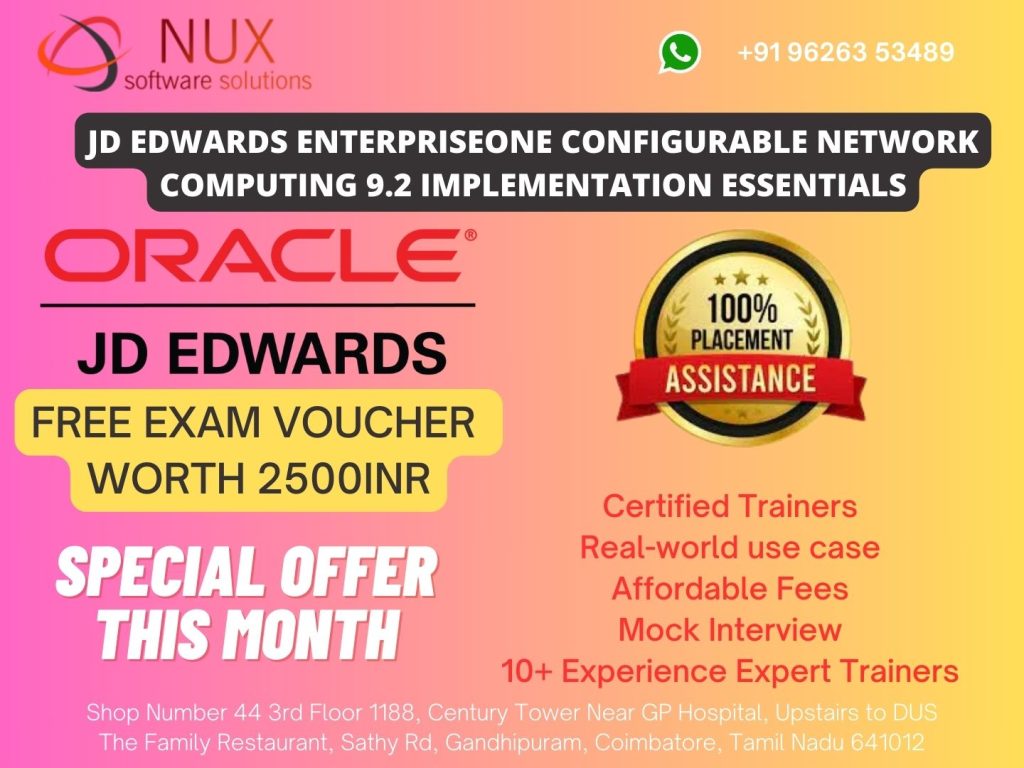 JD Edwards EnterpriseOne Configurable Network Computing 9.2 Implementation Essentials 1Z0-344