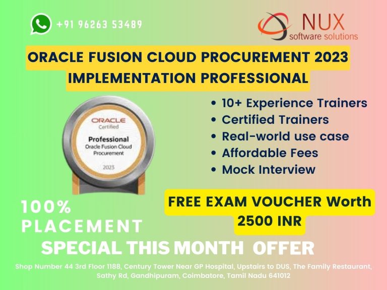 Oracle Fusion Cloud Procurement 2023 Implementation Professional