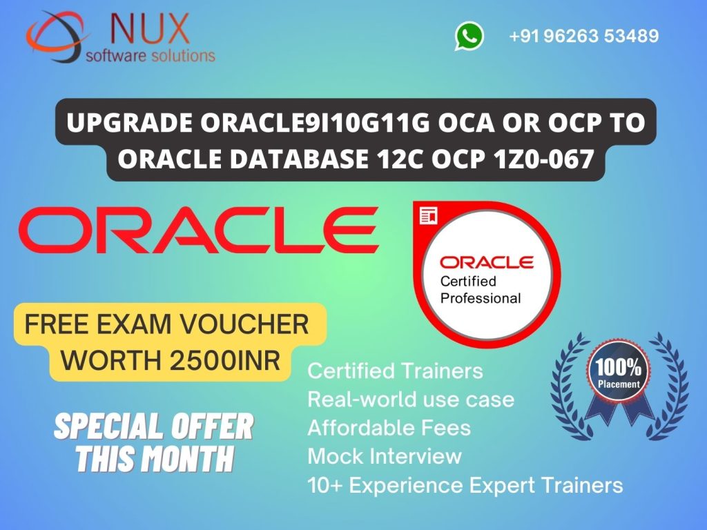 Upgrade Oracle9i10g11g OCA OR OCP to Oracle Database 12c OCP 1Z0-067